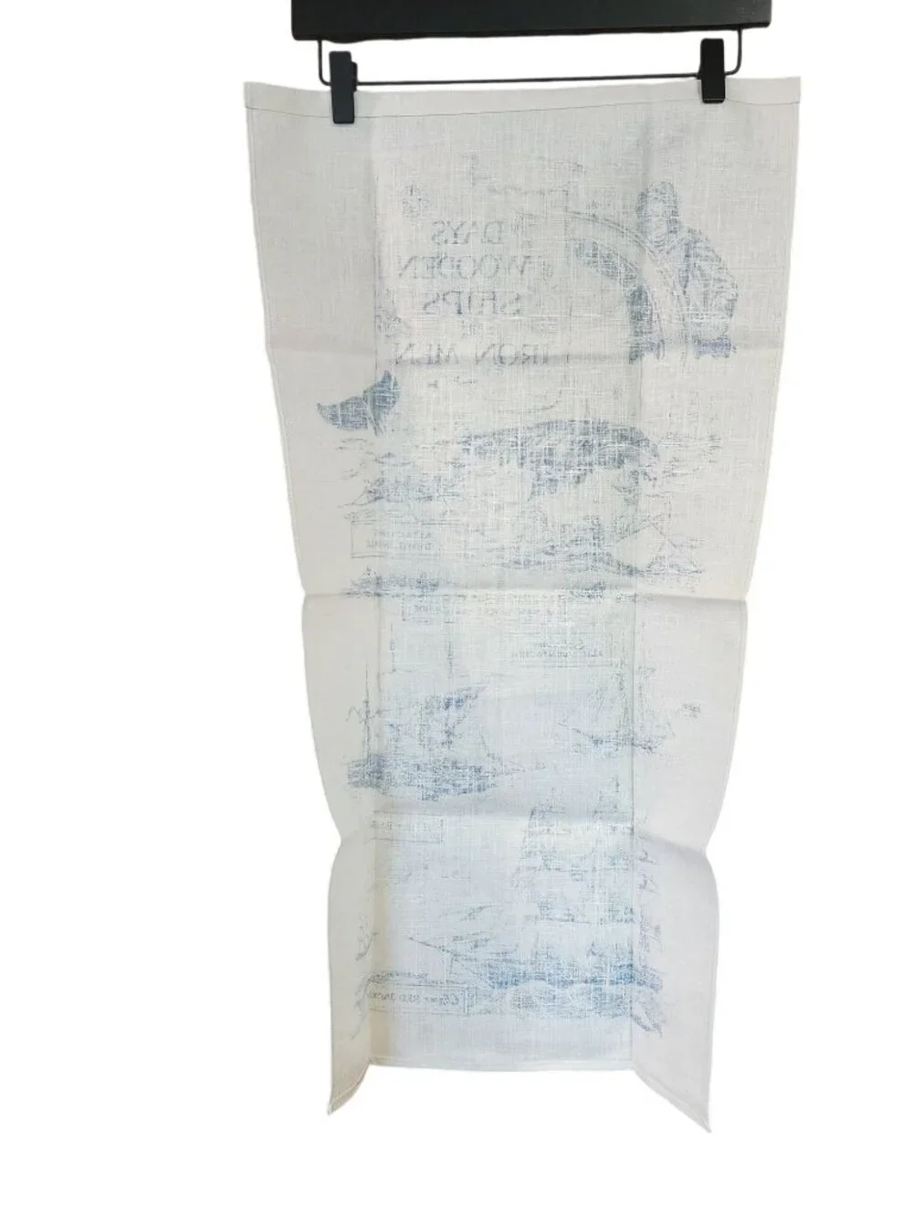 The Days of Wooden Ships and Iron Men Tea Towel New Old Stock